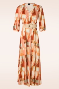 K-Design - Josie Crossover Maxi Dress in Peach