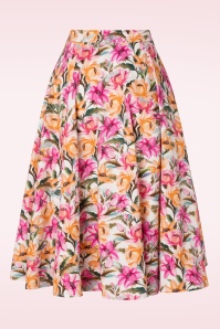 Hearts & Roses - Arabella Floral Swing Skirt in Multi 2