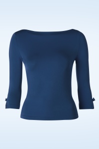 Banned Retro - Modernes Love Top in Navy