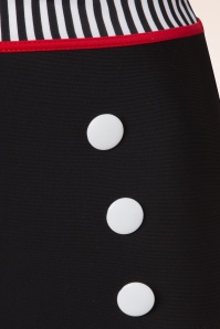 Belsira - Debra Polkadot Stripes Bikinihose in Schwarz und Weiß 2