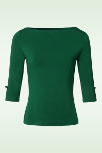 Banned Retro - Modern Love Top in Forest Green