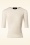 Collectif Clothing - 50s Chrissie Knitted Top in Ivory