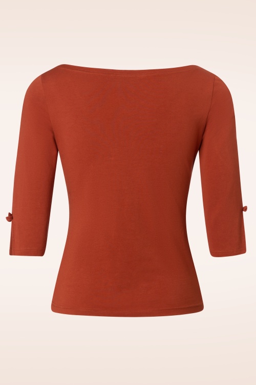 Banned Retro - 50s Oonagh Top in Brown 2