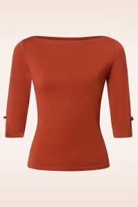 Banned Retro - 50s Oonagh Top in Brown