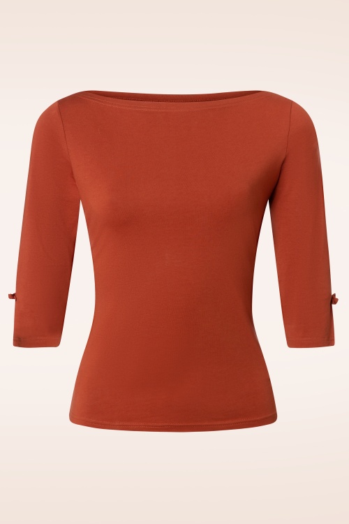 Banned Retro - 50s Oonagh Top in Brown