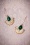 Lovely - Crystal Fan Drop Earrings Années 20 en Doré et Vert