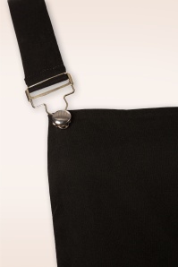 Collectif Clothing - Kayden Overalls Swing-Kleid in Schwarz 3