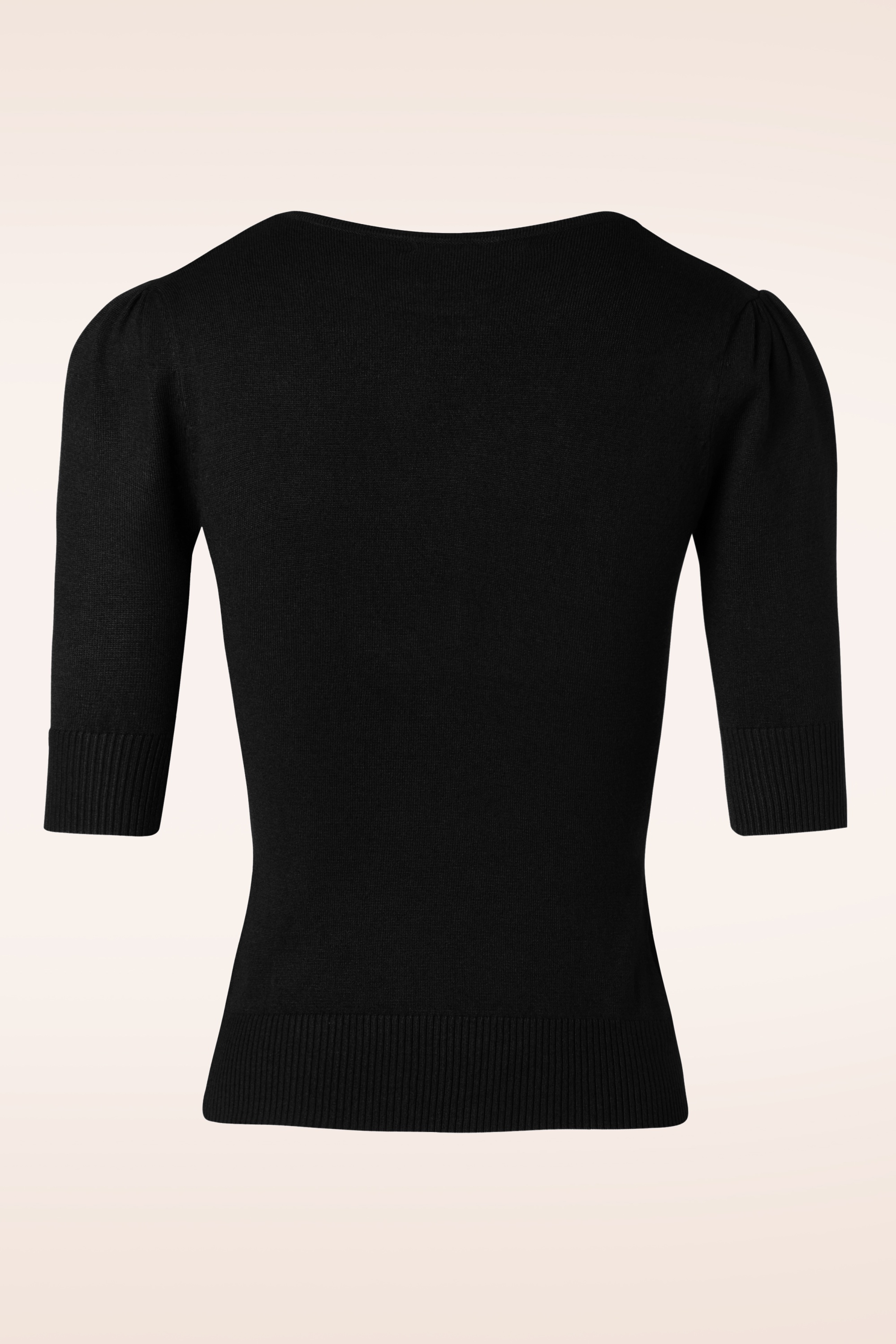 Collectif Clothing - Chrissie gebreide top in zwart 2