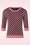 Vixen - Heart Pattern Sweater Années 50 en Rose