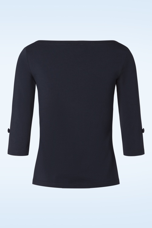 Banned Retro - 50s Oonagh Top in Navy 2
