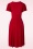 Vintage Chic for Topvintage - 40s Irene Cross Over Swing Dress in Red 4