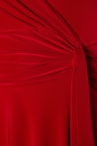 Vintage Chic for Topvintage - Irene – Überkreuztes Swing-Kleid in Rot 3