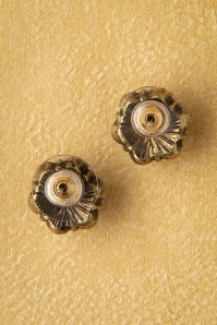 Lovely - Mini Crystal Flower oorstekers in zeeschuimgroen 3