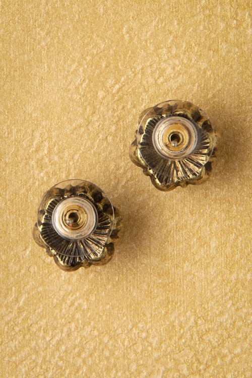 Lovely - Mini Crystal Flower oorstekers in zeeschuimgroen 3