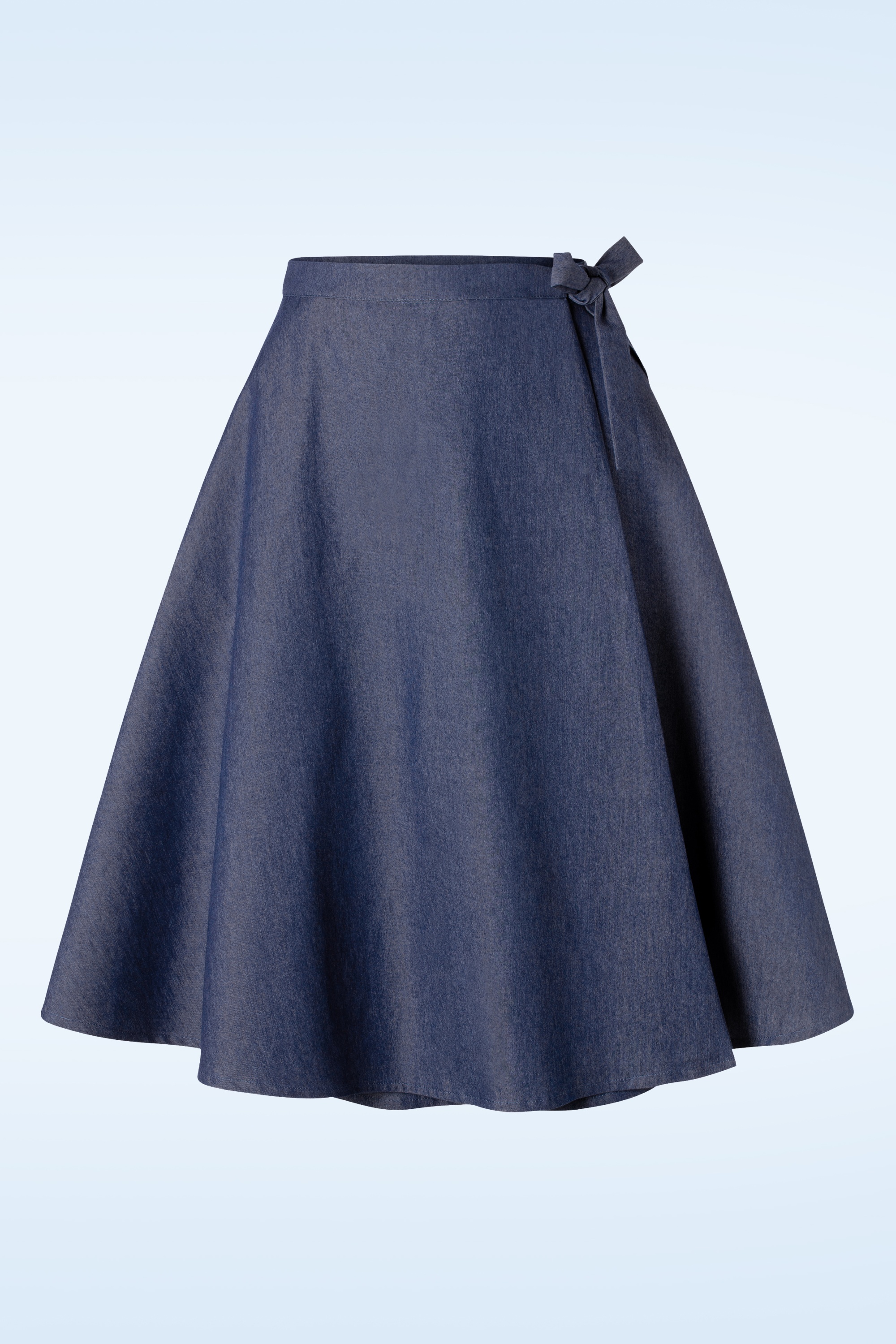 Banned Retro - Sweet Sail Wrap swingrok in denimblauw 2