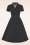 Collectif Clothing - Caterina Mini Polka Dot Swing Dress Années 50 en Noir
