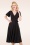 Vintage Chic for Topvintage - 40s Irene Cross Over Swing Dress in Black 2