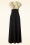 Vintage Chic for Topvintage - Rinda floral maxi jurk in zwart