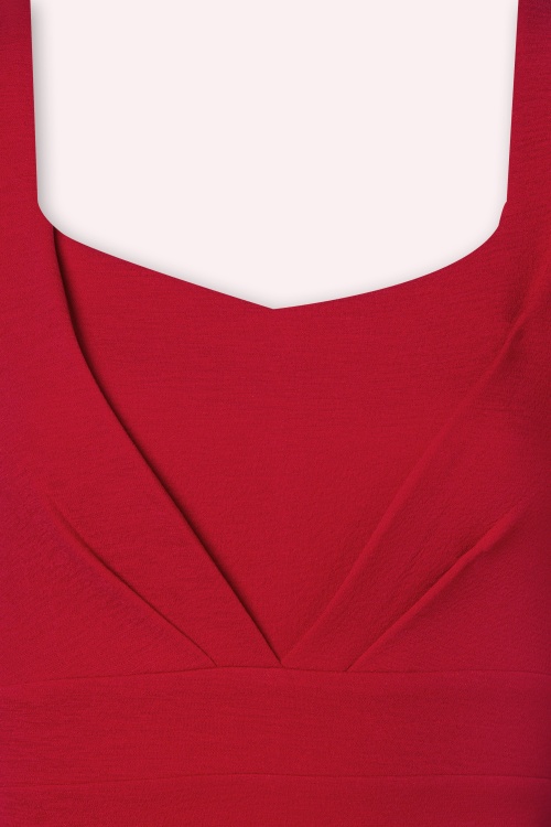 Vintage Chic for Topvintage - Elise pencil jurk in rood 3