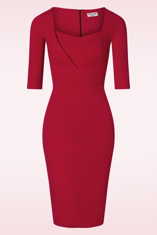 Vintage Chic for Topvintage - 50s Elise Pencil Dress in Red