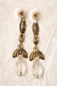 Lovely - 20s Lula Crystal Earrings in Gold 3