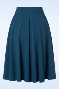 Vintage Chic for Topvintage - 50s Sheila Swing Skirt in Petrol Blue 2