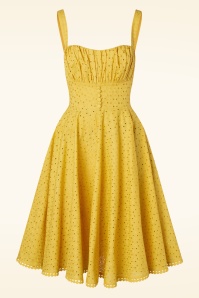 Timeless - 50s Valerie Swing Dress in Mustard 2