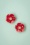 Lovely - 50s Small Rose Earstuds in Lipstick Red