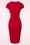 Vintage Chic for Topvintage - Vivien pencil jurk in diep rood  4