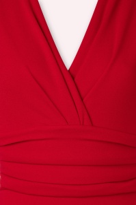 Vintage Chic for Topvintage - Vivien pencil jurk in diep rood  3
