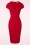 Vintage Chic for Topvintage - Vivien pencil jurk in diep rood 