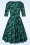 Topvintage Boutique Collection - Exklusiv bei Topvintage ~ Adriana Peacock Swing-Kleid mit langen Ärmeln in Marineblau 6