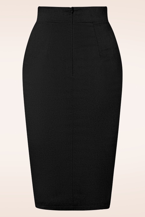 Vintage Chic for Topvintage - 50s Eleonora Pencil Skirt in Black 3
