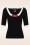 Collectif Clothing - 50s Freya Knitted Top in Black and Red