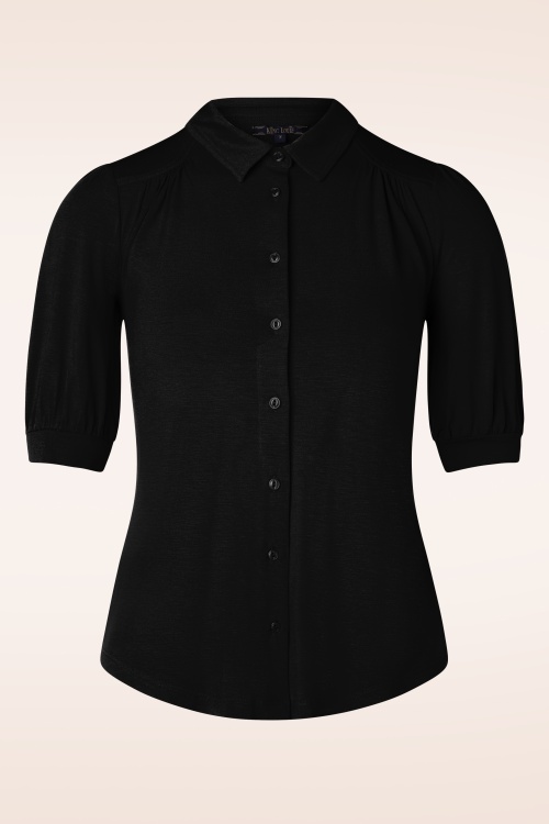 King Louie - Carina Ecovero lichte blouse in zwart 2