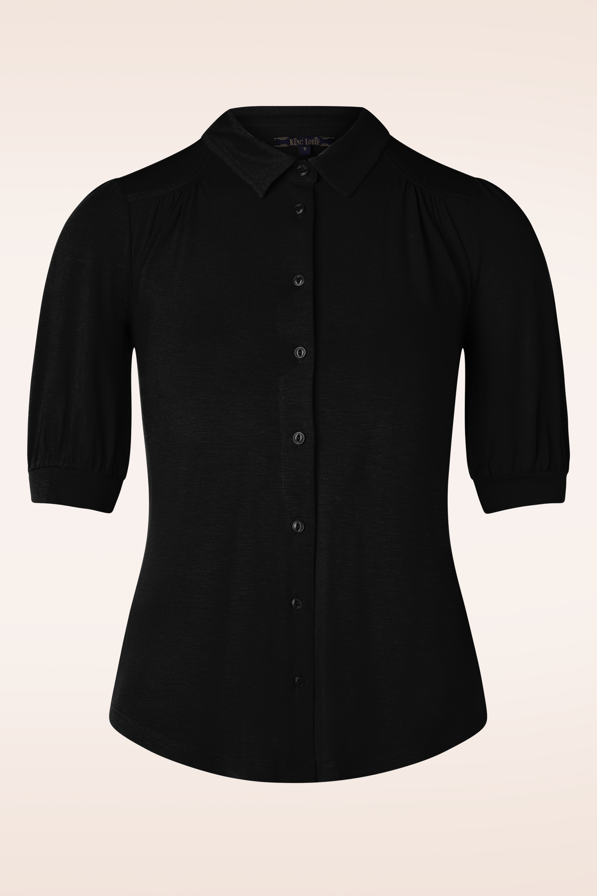 King Louie - Carina Ecovero lichte blouse in zwart 2