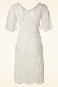 GatsbyLady - 20s Kate Flapper Dress in Ivory 2