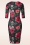 Vintage Chic for Topvintage - 50s Joanna Floral Pencil Dress in Black 2