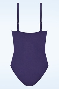 Cyell - Satin Padded Swimsuit in Navy 3
