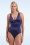 Cyell - Satin Padded Swimsuit in Navy