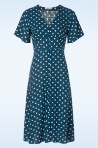 Banned Retro - 50s Cute As A Button Skirt in Navy