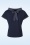 Banned Retro - Alicia blouse in marineblauw 2