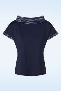Banned Retro - 50s Alicia Blouse in Navy