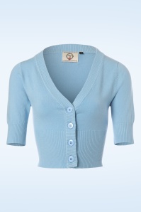 Banned Retro - 50s Overload Cardigan in Baby Blue