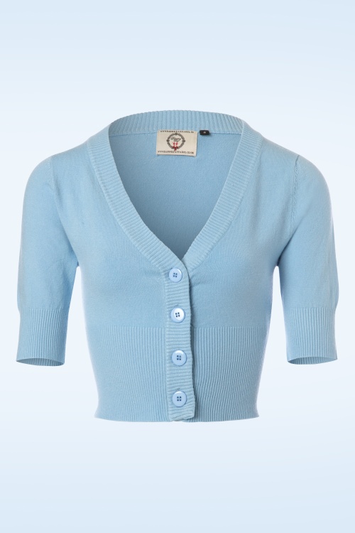 Banned Retro - 50s Overload Cardigan in Night Blue