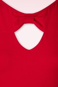 Banned Retro - 50s Be Free Jersey Top in Red 3