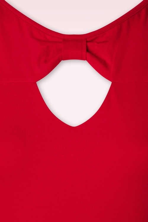 Banned Retro - 50s Be Free Jersey Top in Red 3