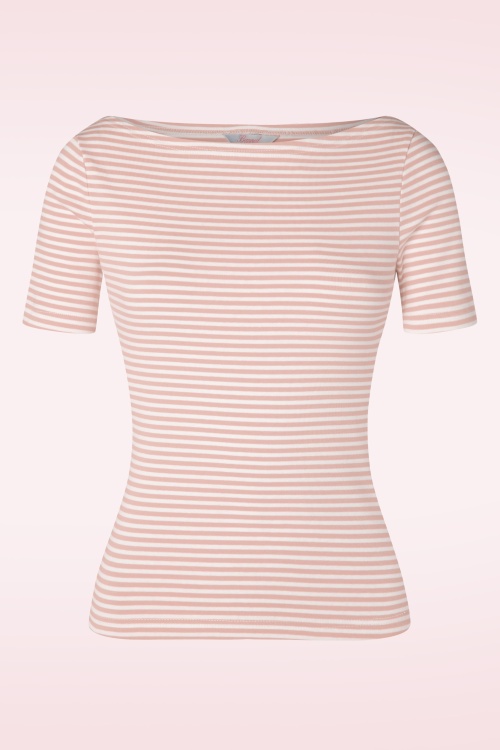 Banned Retro - Sweet Candy Jersey Top in blush roze