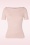 Banned Retro - 50s Sweet Candy Jersey Top in Blush