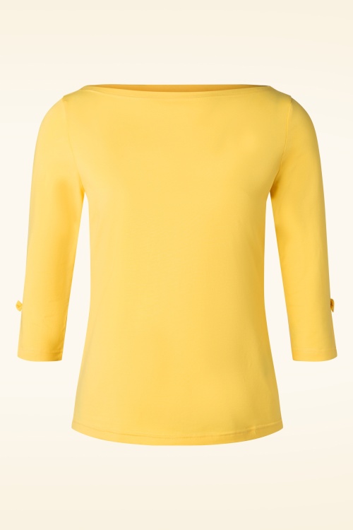 Banned Retro - 50s Oonagh Top in Yellow